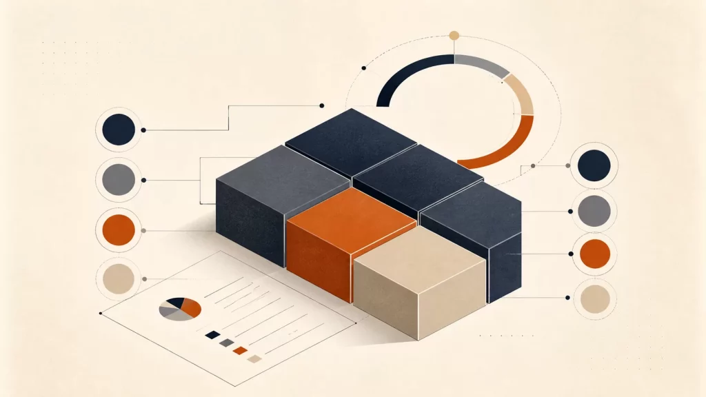 Representación visual de una cap table y de la estructura de propiedad antes de una ronda de inversión